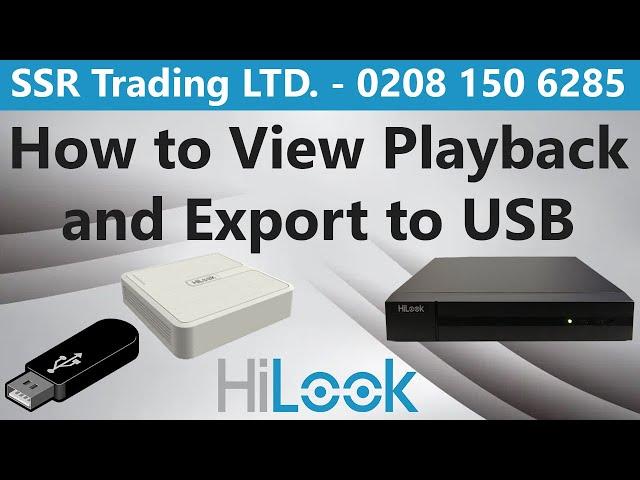 How to Export CCTV Video Clips from Hikvision HiLook DVR NVR HDD Recorder to USB Memory Stick Drive