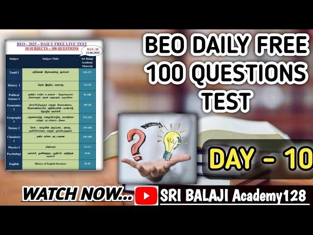 BEO 2025 LIVE    DAY 10 with explain