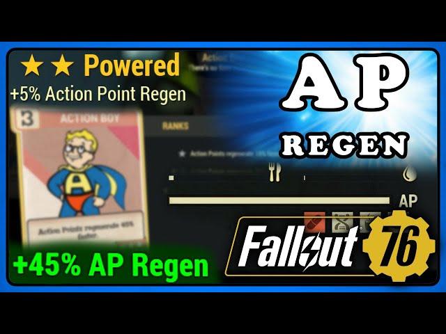 Fallout 76: AP Regen - Action Points Regeneration Full Guide - 1 Second Full AP Bar.