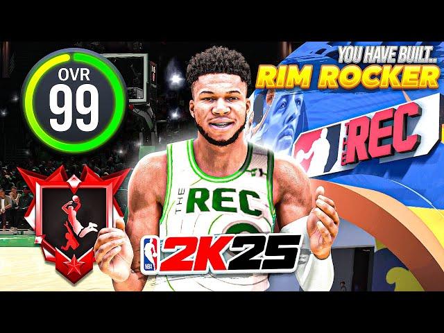 GIANNIS ANTETOKOUNMPO "RIM ROCKER" BUILD is OVERPOWERED in the RANDOM REC (NBA 2K25)