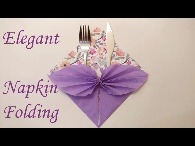 Simple and elegant way to fold a napkin | Kako da slozite salvete za svecani rucak