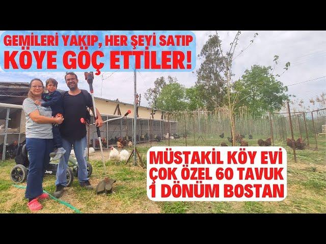 KÖYE GÖÇ EDİP MUHTEŞEM BİR DÜZEN KURMAK? İSTERSEN HER ŞEY MÜNKÜN! ÇOK ÖZEL 60 TAVUK 1 D. BOSTAN