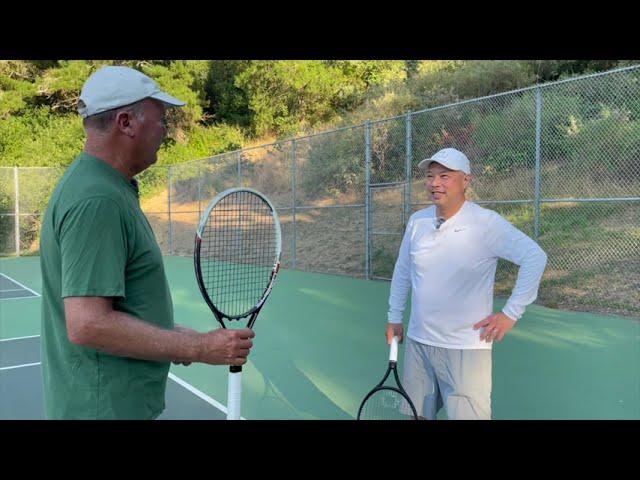 COACH ROB STOPPED OUR HITTING SESSION TO FIX MY BACKHAND SINCE I DEVELOPED SOME BAD HABITS!