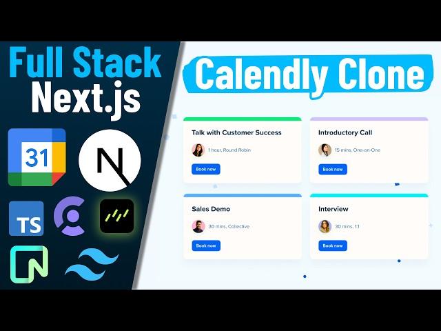 Build a Full Stack Next.js App with Google Calendar - TypeScript, Drizzle, ShadCN, Tailwind, Neon