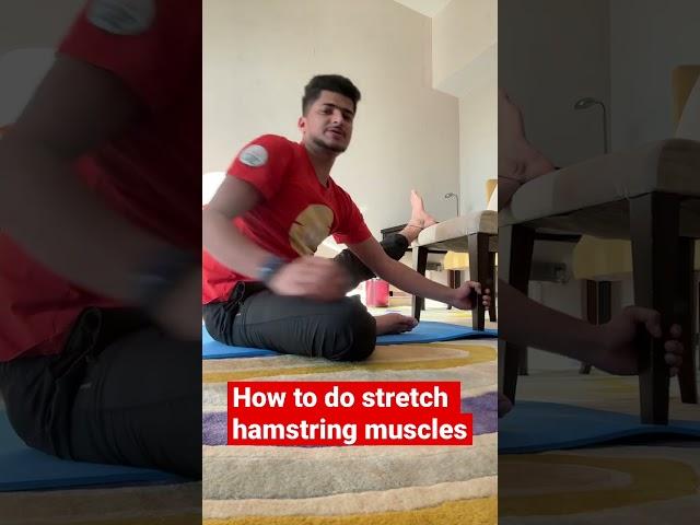 How to stretch your hamstring with chair technique @Shivamyogastudio