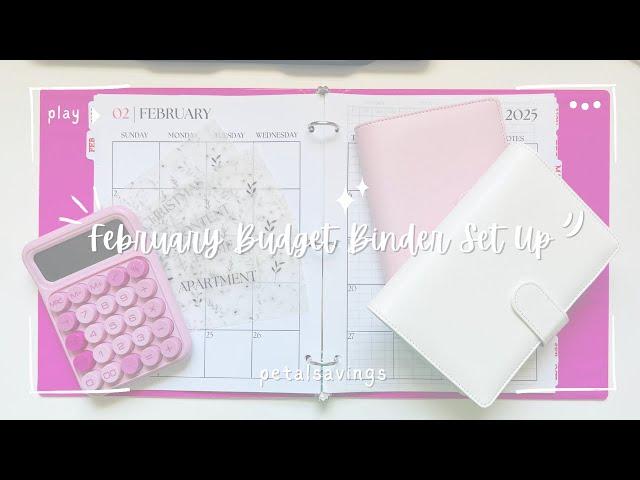 February 2025 Cash Envelope Budget Planner Setup | Setting Up My Planner for the New Month