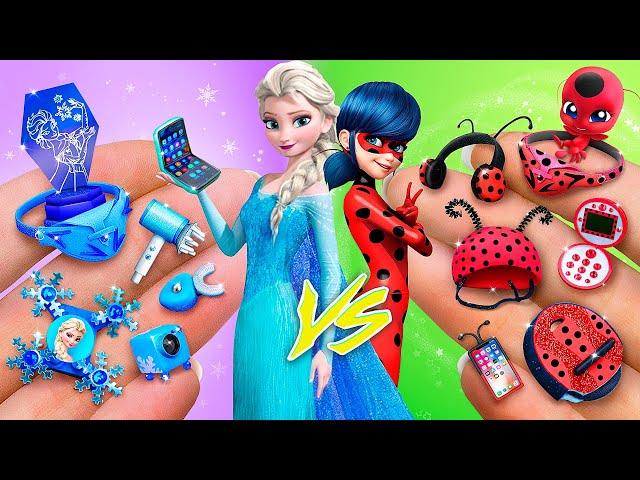 Elsa's Gadgets vs Ladybug's / 28 Frozen DIYs