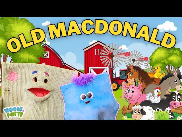 Old MacDonald Had a Farm: Sing Along with Wooby & Fotty - Nursery Rhymes - Learn farm animals