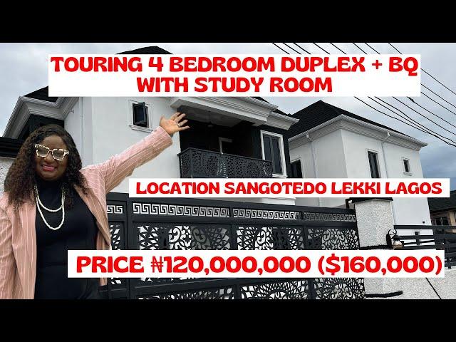 House Tour Of 4 Bedroom Duplex + BQ With A Study Room In Diamond Estate, Lagos For 120 Million Naira