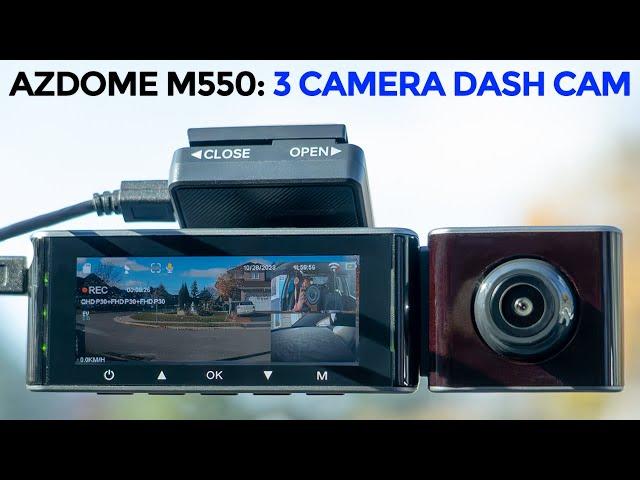 AZDOME M550 Dash Cam Review - 3 Camera Recording! 