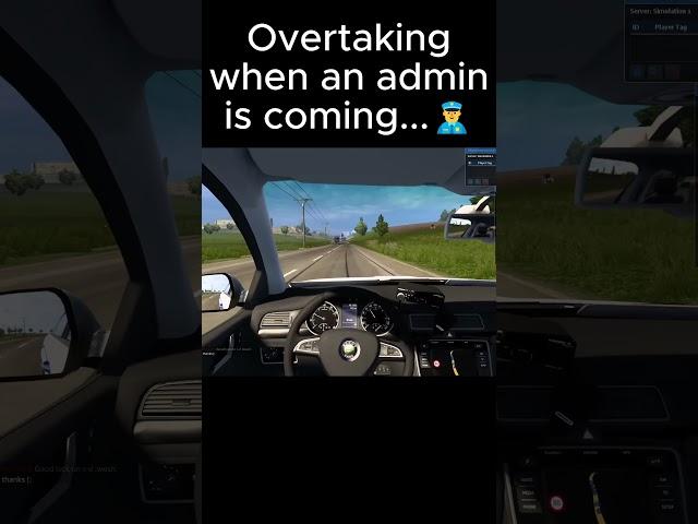 Overtaking when an admin is coming...  #truckersmpfail #truckersmpcrash #truckersmpban