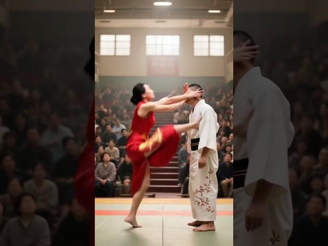 Is she praying? #kungfu #wushu #mma #mixed #boxing #fight #fighting
