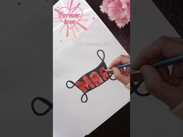 Creative Drawing MAA  #shorts #art #drawing