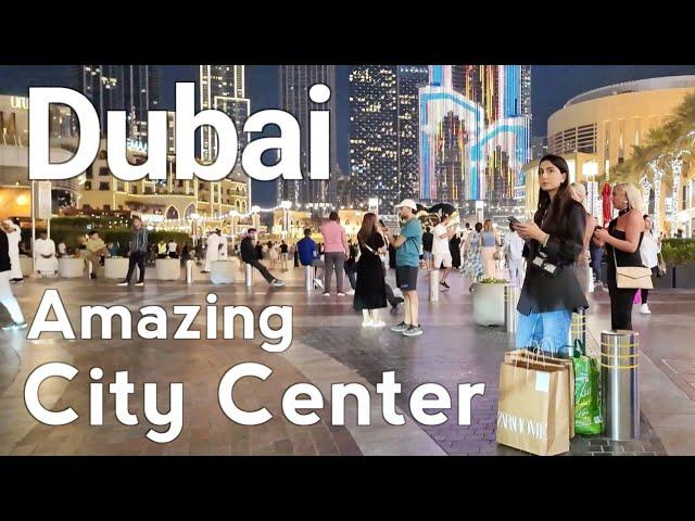 Dubai [4K] Amazing City Center, Downtown Dubai Walking Tour 