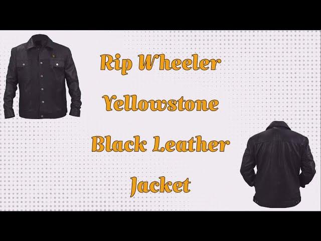 "Yellowstone" "Rip Wheeler" Outfits || Black Real Leather Trucker Jacket || At William Jacket.