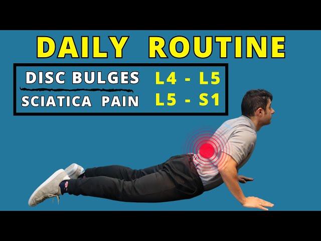 L4 L5, L5 S1 disc bulges best home exercises for pain relief