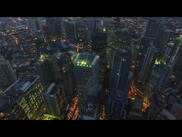 No Copyright - Makati, Metro Manila, Philippines Aerial Drone Shot 1080p at 30fps