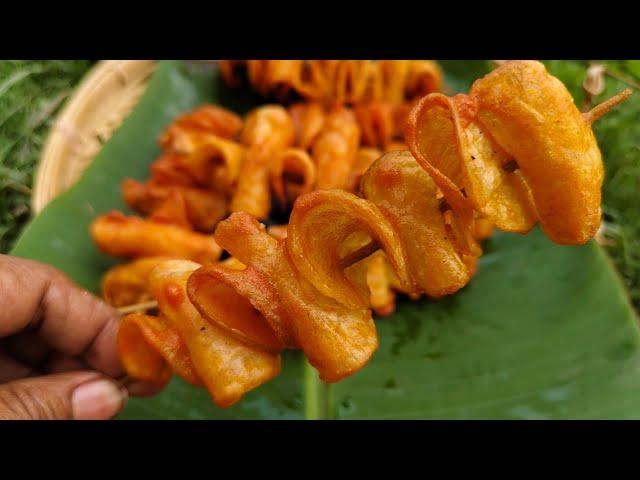 New Style Potato snack|spiral potato without machine|Homemade Spiral Potato