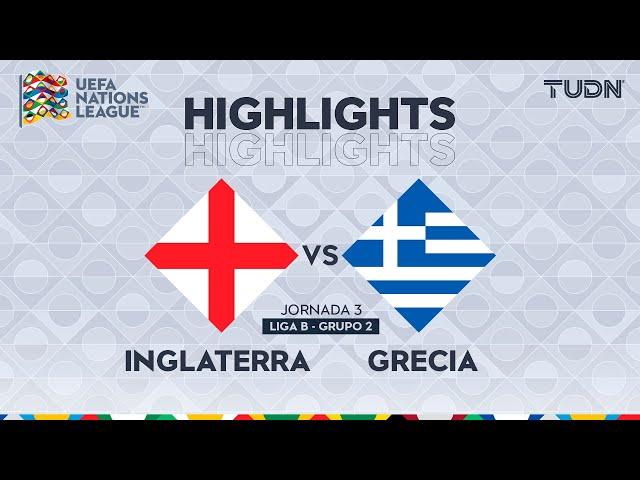 HIGHLIGHTS - Inglaterra vs Grecia | UEFA Nations League 2024 | TUDN