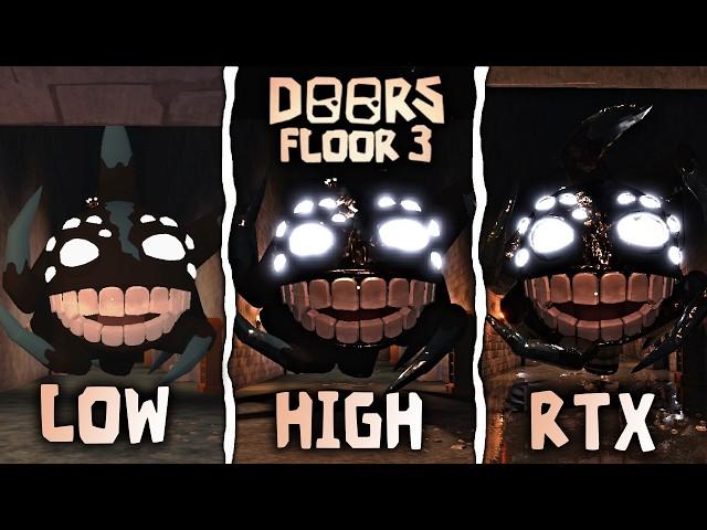 DOORS FLOOR 3 : RTX LOW OFF VS RTX HIGH OFF VS RTX ULTRA ON