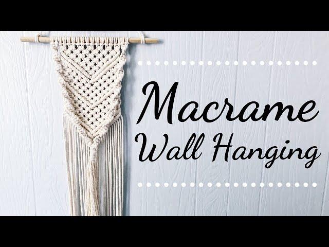 DIY: Macrame Wall Hanging Using Beginner's Knots | EASY MACRAME TUTORIAL