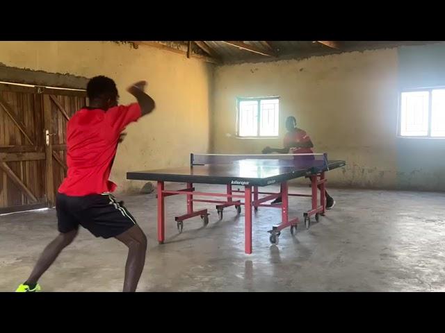 Charles Silungwe Training at Garden Table Tennis Club with Felix Kasongo