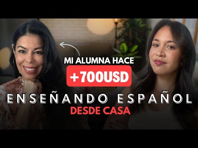 ELLA GANA + 700 USD SOLO POR Enseñar Español Online a Extranjeros desde Casa 