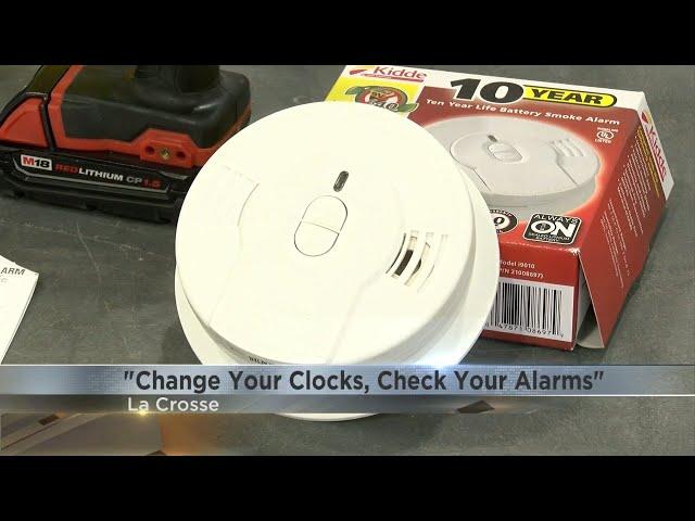 "Change your clocks, check your alarms" this Sunday