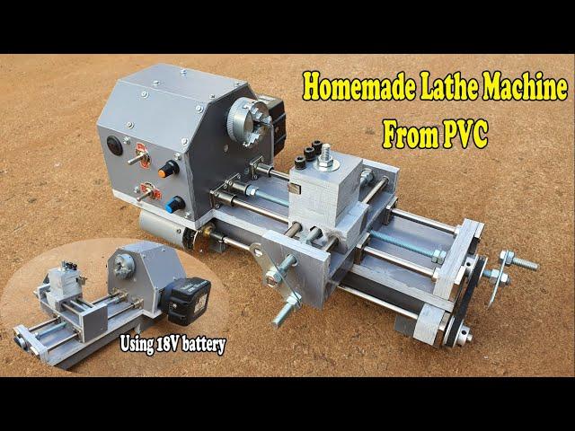 Homemade Lathe Machine From PVC pipe