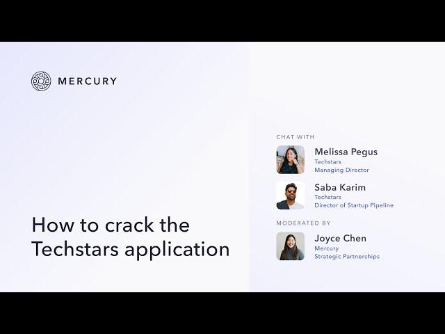 How to crack the Techstars application