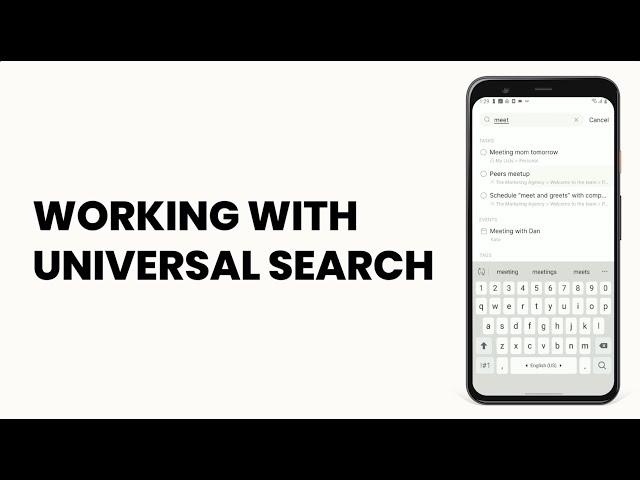 Universal search | Android | Any.do Workspace