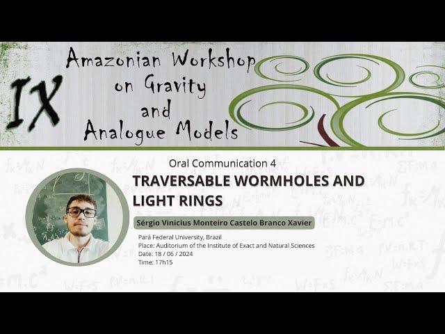 Traversable Wormholes and Light Rings - Sérgio Vinícius Monteiro Castelo Branco Xavier - IX AWGAM