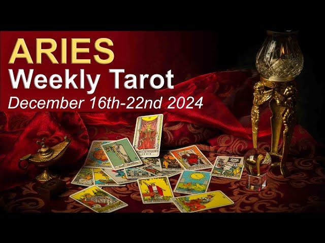 ARIES WEEKLY TAROT READING "JUST WAIT: THE SITUATION WILL RESOLVE ITSELF" December 16th-22nd 2024