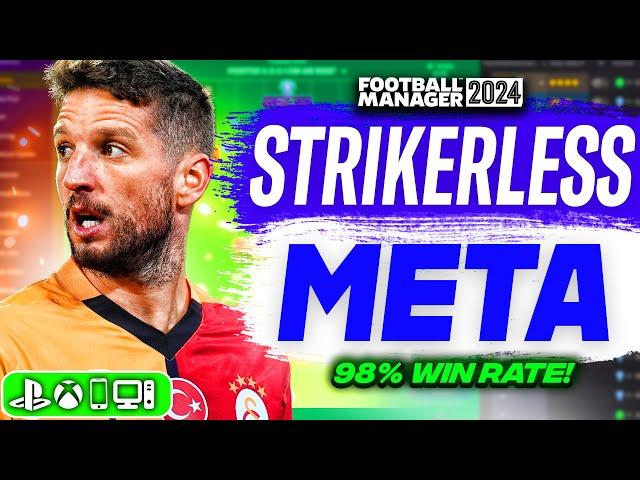 *NEW* Strikerless META FM24 Tactic (98% Win Rate) | FM24 Best Tactics!