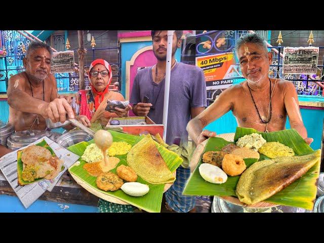 India’s 70 Years Old Man Selling BRAHMIN BREAKFAST Only 30₹/- | Nellore Food @IndianFoodExplorer ￼￼