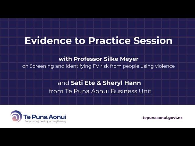 Evidence to Practice | Screening and identifying family violence risk from people using violence