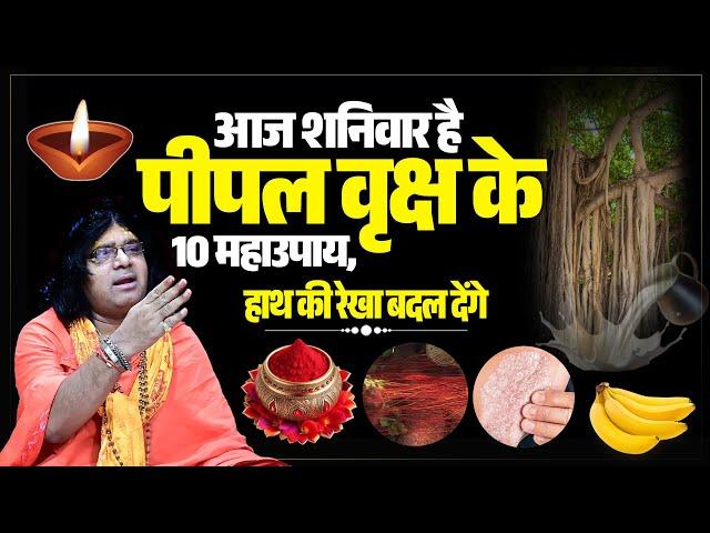 आज शनिवार है, पीपल वृक्ष के 10 महाउपाय, हाथ की रेखा बदल देंगे | Acharya Shri Kaushik Ji Maharaj