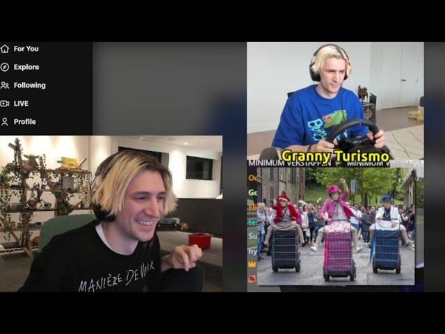 xQc Dies Laughing at Moxyy Trolling xQc while he Drives on iRacing