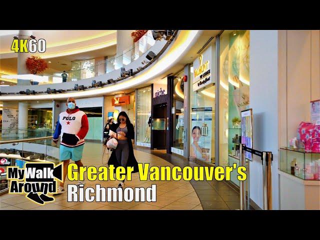 Greater Vancouver walk ( narrated) in the Richmond area including Aberdeen & Yaohan mall (4k video)