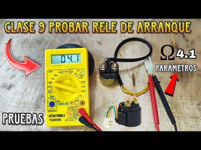 COMO PROBAR RELAY DE ARRANQUE DE MOTO  SI SIRVE O NO ? PRUEBAS CON MULTÍMETRO ( FACIL Y RÁPIDO) ‍