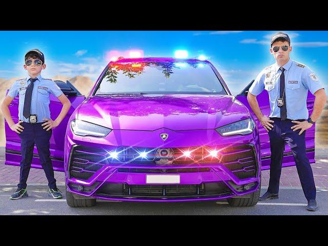 Officers Jason and Alex purple Lamborghini Detective Story