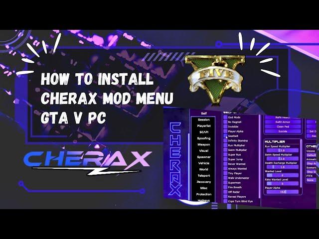 GTA V | Tutorial How to Install + Injecting the Cherax Mod menu in #gta5