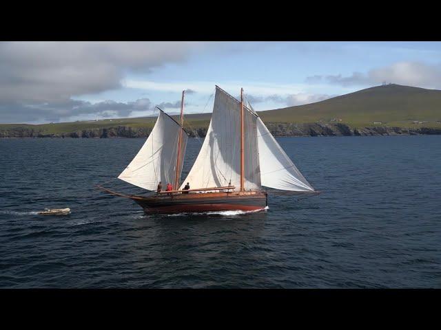 ‘Maggie Helen’ and ‘Swallow’ Sailing in Breiwick, Shetland