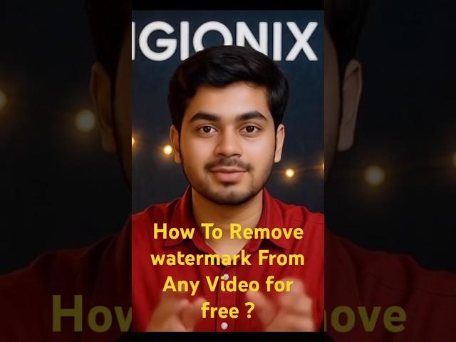How to Remove Watermark from Any Video FREE  | Trick| Digionix Lab| #shorts , #tech ,#viralshorts