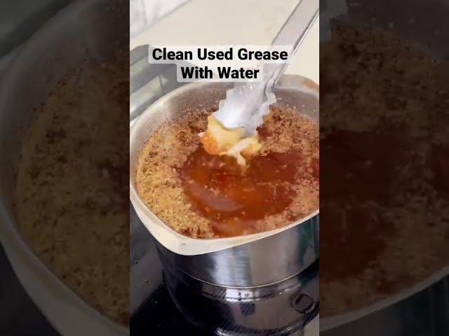 Clean Used Cooking Oil With Water and Corn Starch