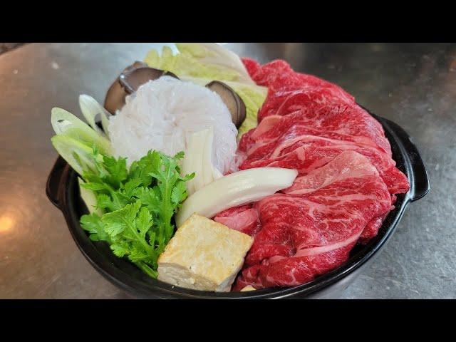  한우등심스키야키_최고의 소고기요리 how to make sukiyaki. すき焼き