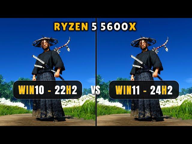 Windows 10 22H2 vs Windows 11 24H2 - Ryzen 5 5600x - Zen3