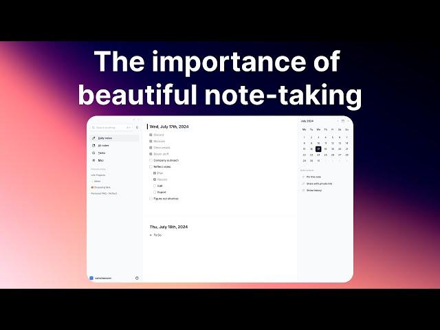 The importance of your note-taking interface