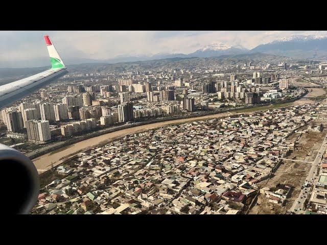 Landing in Dushanbe, Tajikistan | Somon Air 737-800