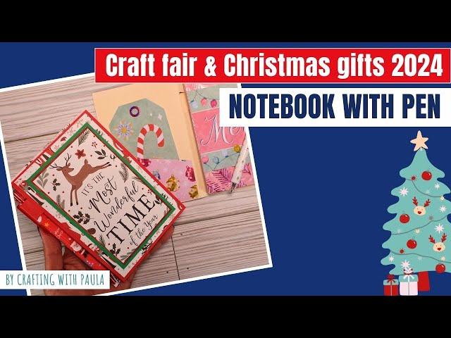 Craft fair and Christmas gifts 2024: notepad with pen tutorial